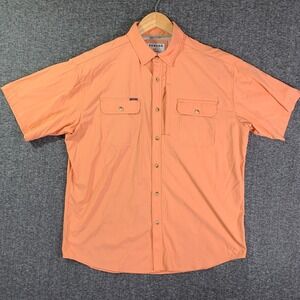 Poncho Shirt Men Large Regular Fit Vented Outdoor Fishing Short Sleeve Stretch